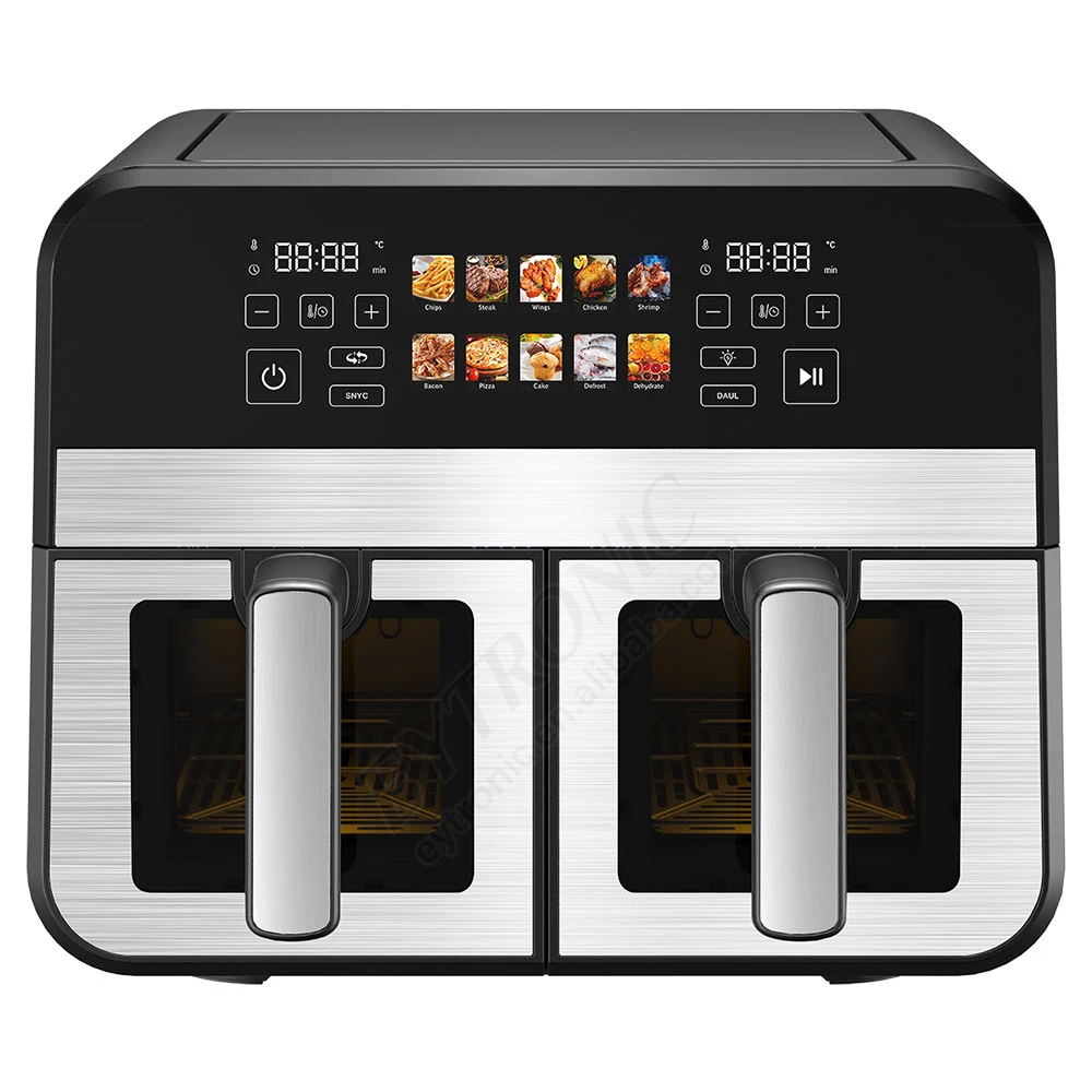 2026 New Model Multi-functionalDual Basket air Fryer 5L+5L Double air Fryer Two Zone Technology Smart Kitchen Appliances