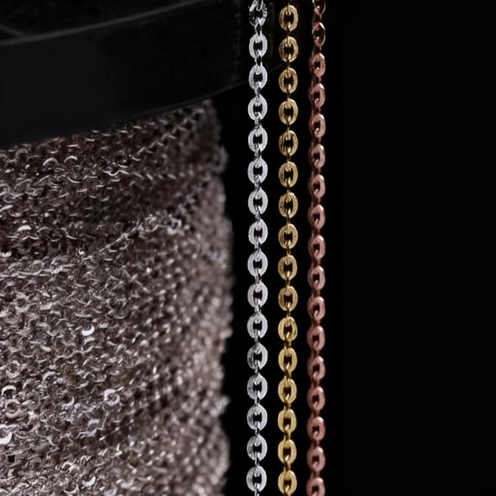 

925 Sterling Silver Semi-finished Silver Wire 1.5MM Thick Handmade DIY Woven Chain Plating 925 Silver Cable accessories