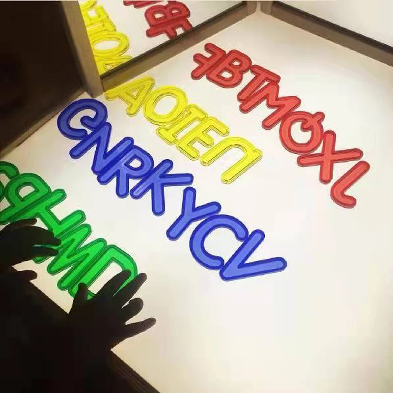 رسائل وأرقام مونتيسوري شفافة موارد التعلم الأبجدية للأطفال ألعاب تعليمية Juegos Didácticos Para Niños