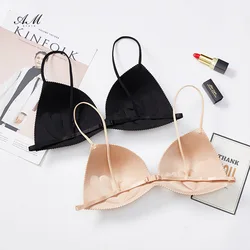 Women Bra Seamless Underwear Women Ultra-thin Thin Shoulder Strap Girls Backless Bras Push Up Bra One Piece Bra