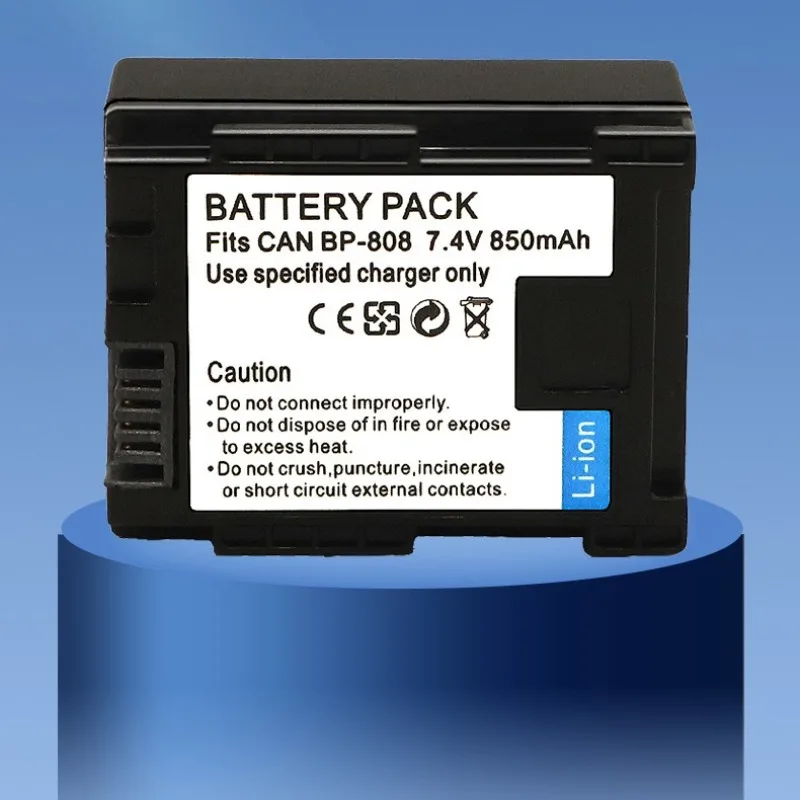 بطارية بديلة 850 مللي أمبير في الساعة لكاميرات Canon BP-808 BP-809 BP-807 متوافقة مع كاميرا الفيديو Legria HF S11 HF S100 HV20 HV30 HG20 HG21 #2