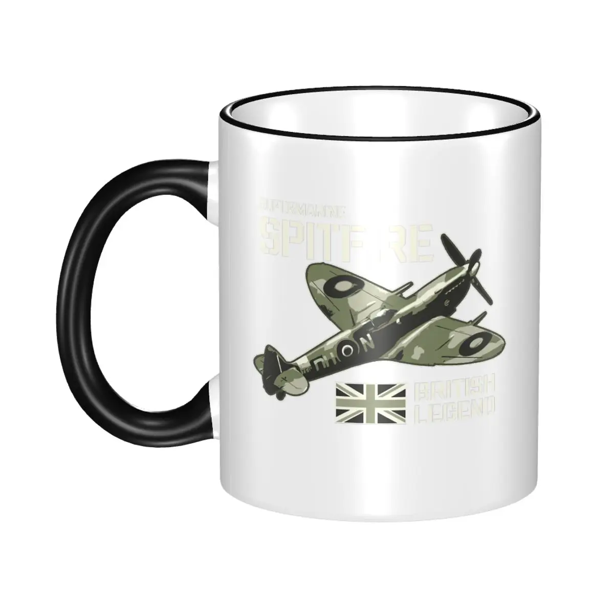 Fighter Aircraft RAF Plane WW2 Aeroplane British Legend Mugs For Accountant Gift for Employees Birthday Gifts Coffee Tea Cups