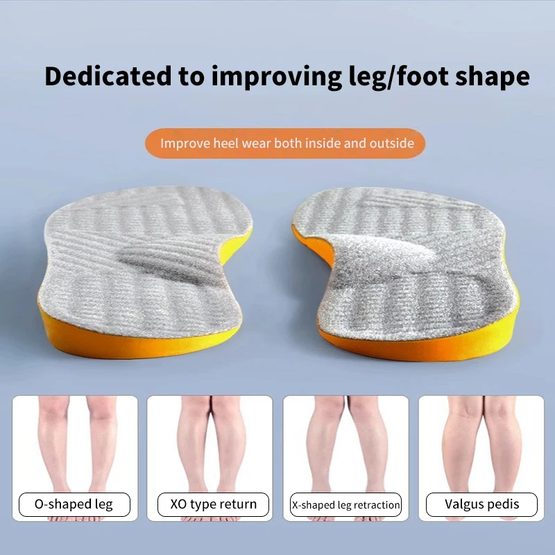 Flat Feet Arch Support Orthopedic Shoes Sole Insoles For Feet Men Women O/X Leg Corrected Care Pad PU Orthotic Insole