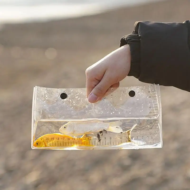 new PVC Clear Fish Bags Outdoor Lure Fishing Bag  Convenient Snap Design, Clear UV Scale, Folding Observation Pack
