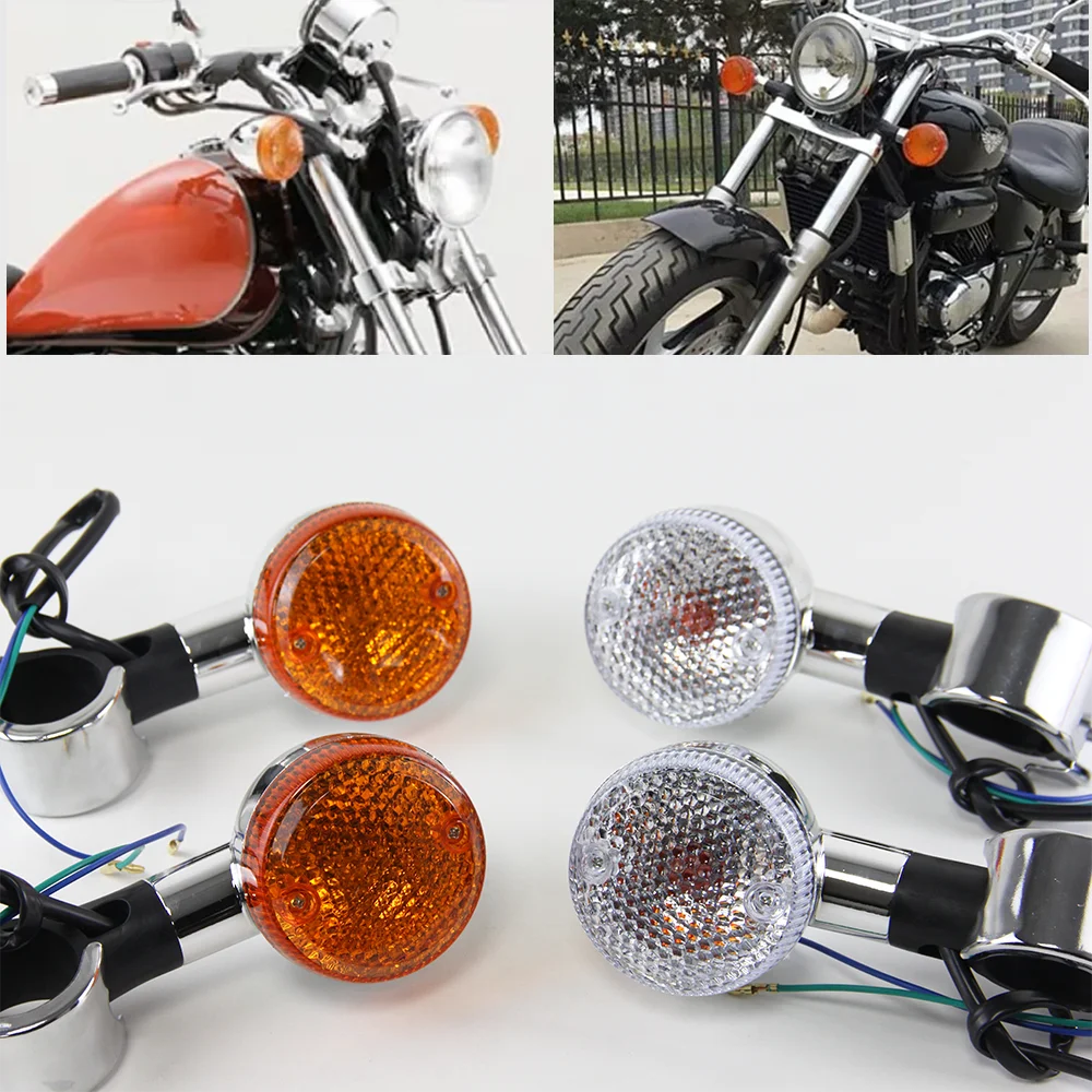 Motorcycle Front Rear Turn Signal Light Indicators Light For Honda Magna 250 750 Steed VLX400 600 Shadow 400 750 Suzuki XF90 view 5