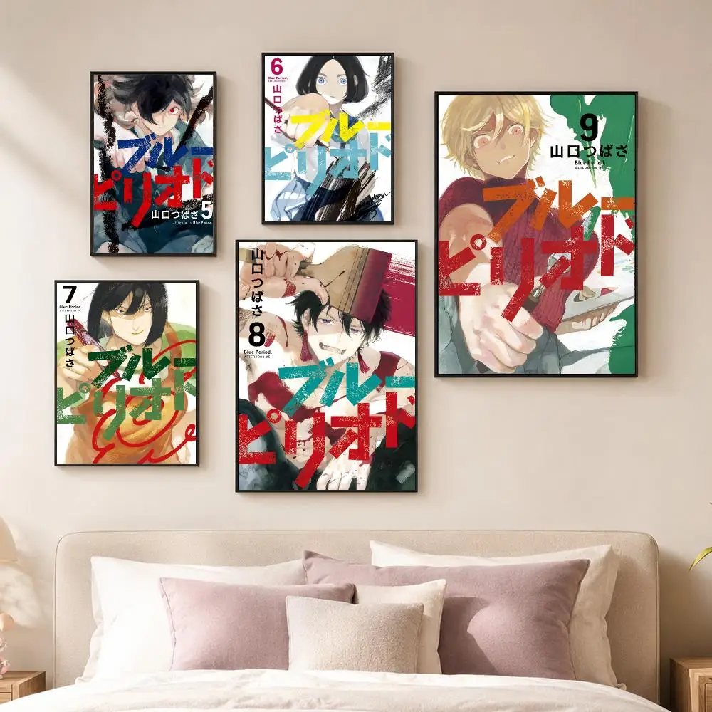 Anime B-Blue Period Poster Vintage PP Paper Wall Art Home Decor Print for Bedroom Living Room Aesthetic Gift
