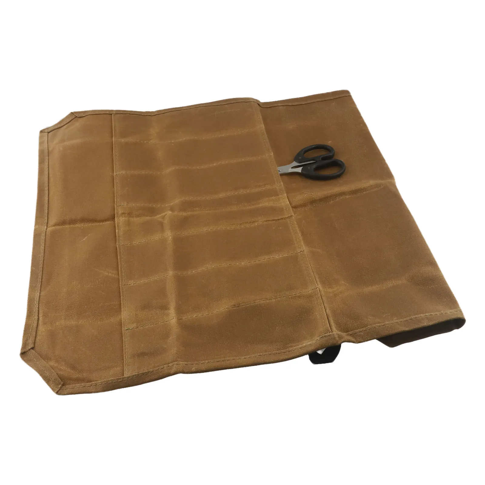 

Cultery Roll Bag Waterproof Cutlery Bag Organized Storage Space Reinforced Double Stitching Waxed Canvas Construction