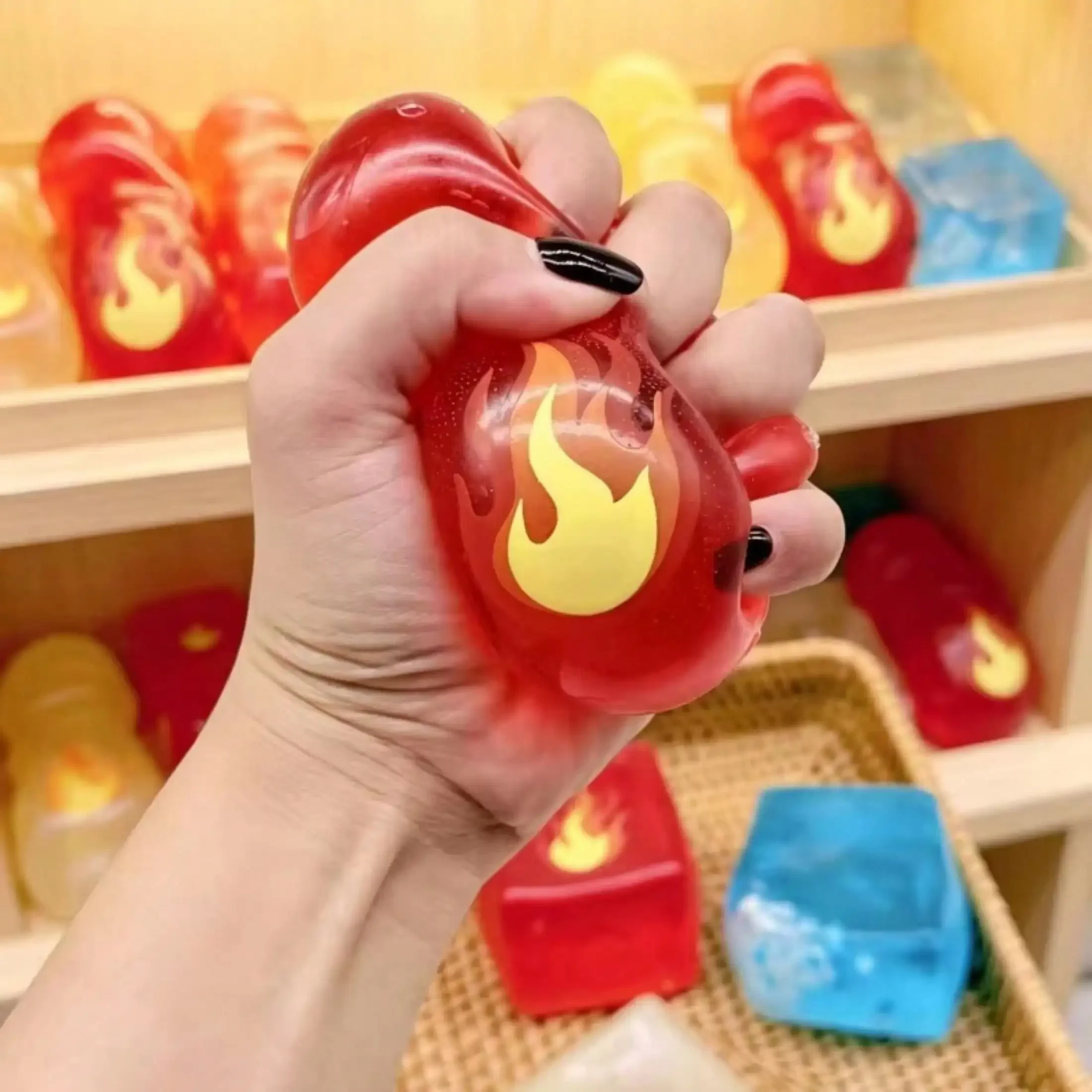 1PC Random Squishy Mystery Blind Box Fidget Toy, Soft Rubber Sensory Squeeze Toy, Stress Anxiety Relief Collectible Desk Gift for Kids Adults