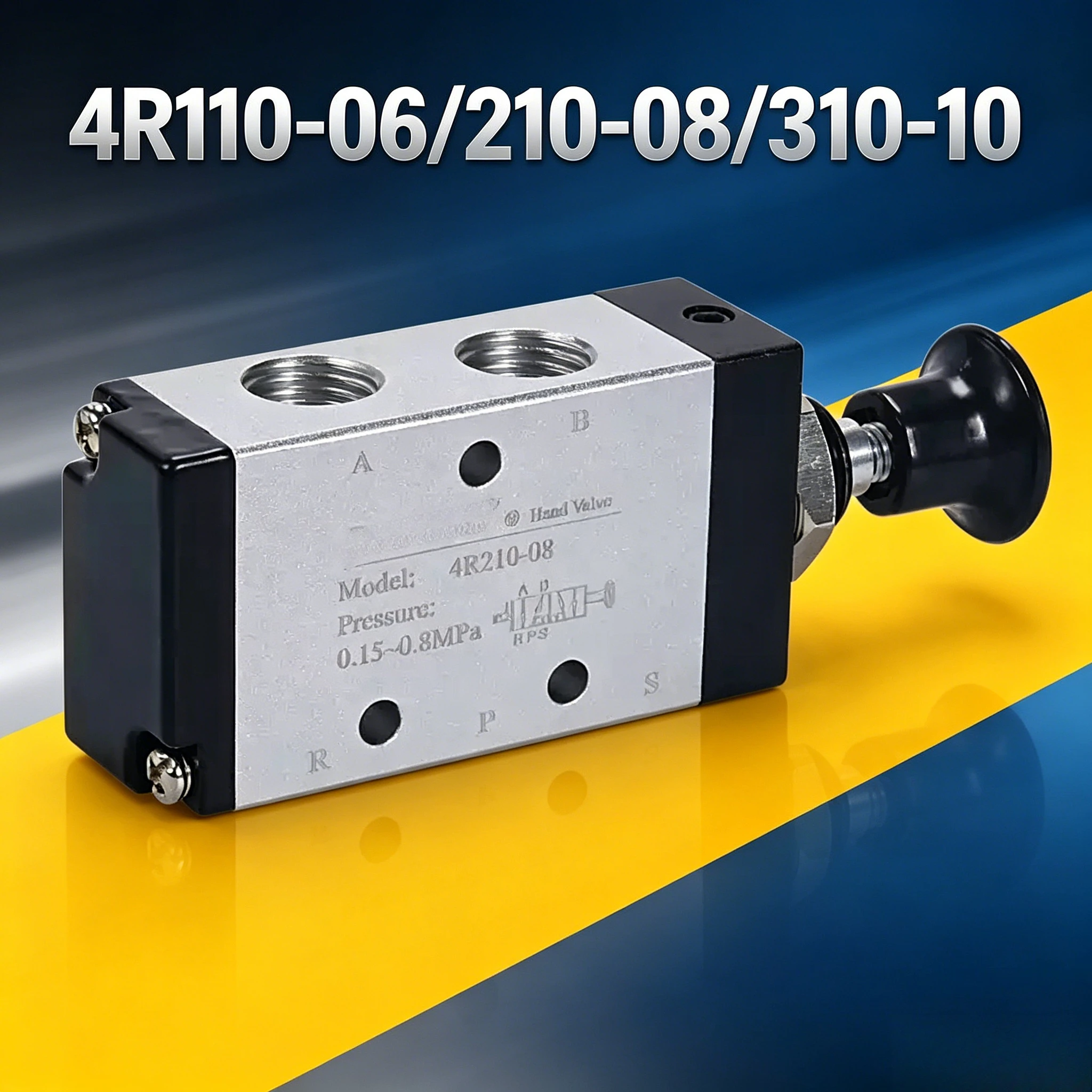 5/2 Way 4R210-08 4R310-10 4R410-15 Air Manual Valve 3R210-08 310-10 410-15 2 Way 3 Position Pneumatic Switch Control Valve
