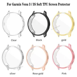 Case For Garmin Venu 3 / 3S Soft TPU Cover Screen Protector Shell Anti-scratch Smartwatch All-around Bumper Protective Skin Case