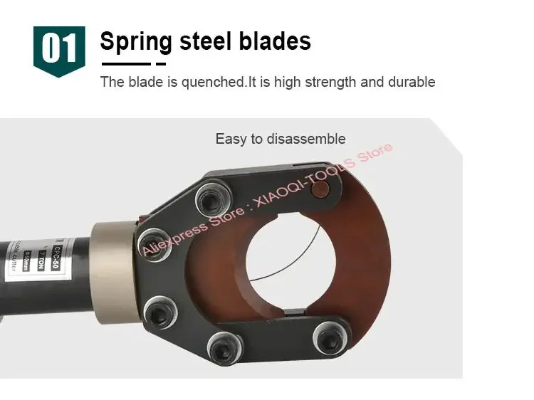 CPC-50H 7 Ton Split Design Hydraulic Cable Cutting Tool Machine for Cu/Al Armored Cable