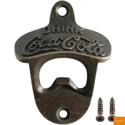 Zink-legierung Flasche Opener Wand Vintage Retro Bier Öffner Werkzeug Zubehör Bronze Farbe mit Schrauben Bar Dekoration Gadgets