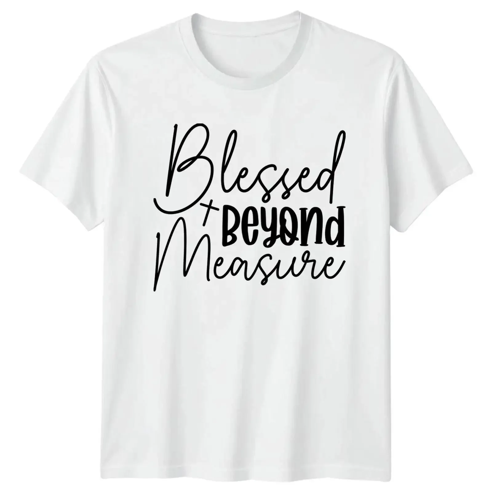 Blessed Beyond Measure T Shirt Christlicher Glaube Religiös Geschenk für Sie und Ihn vintage Washed Stretched Comfortable