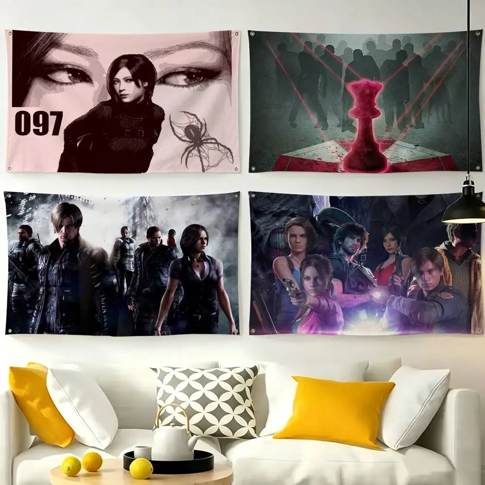 Resident Evil Game ada wong Flag Suitable For Party Club Outdoor Interior Wall Decoration Banner Fans Gift