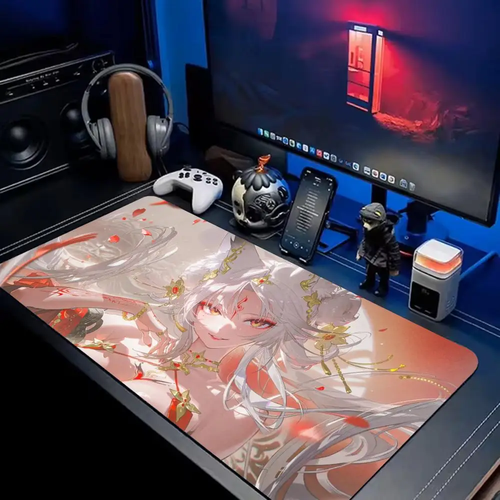 Wuthering Waves Hsinn Mouse Pad Extra Large XXL Extended Gaming Desk Mat Customizable natural non-slip rubber