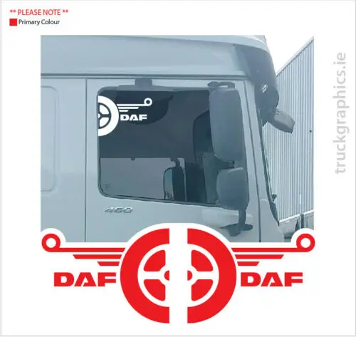 

For x2 Daf Side window decal Sticker Graphic