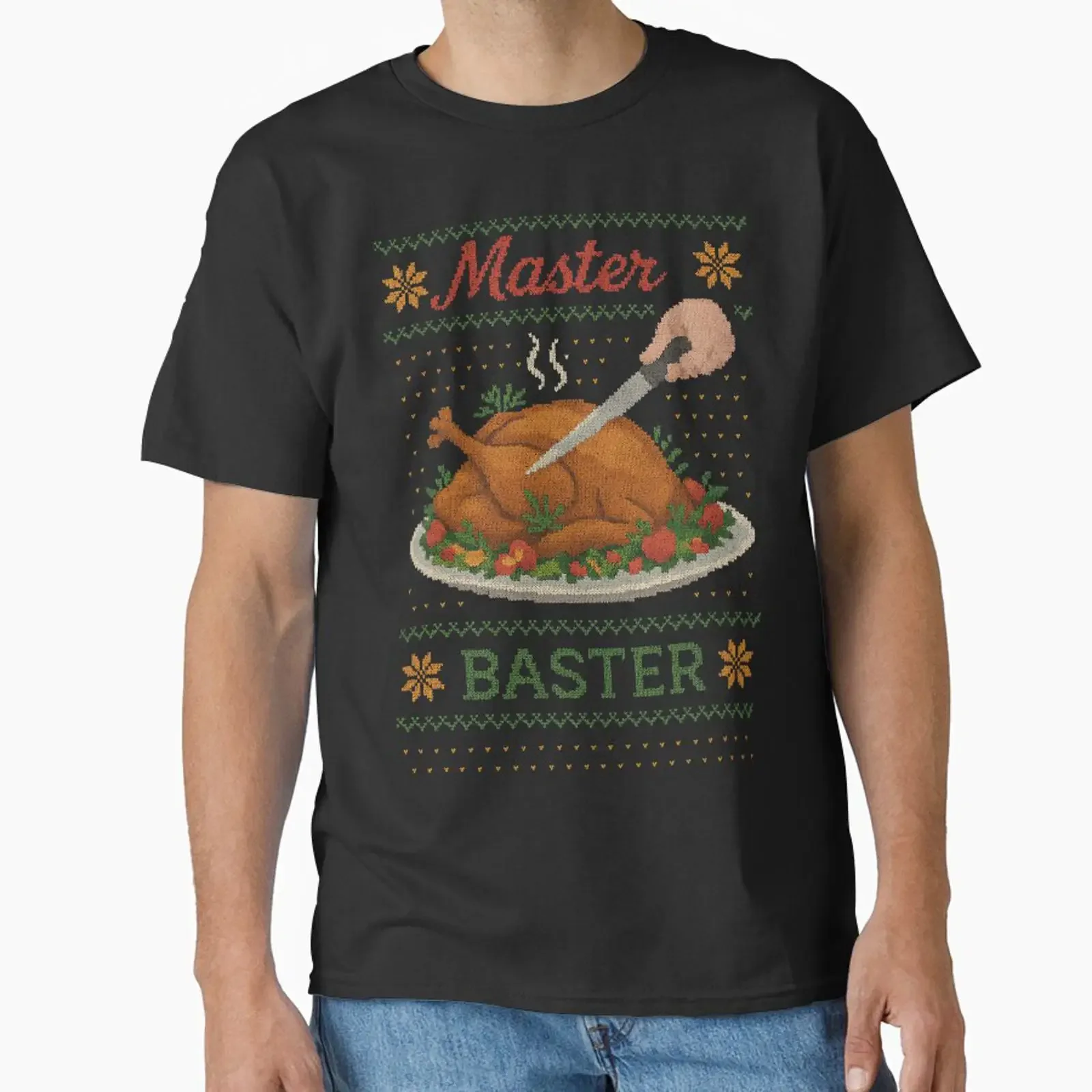 Master Baster Christmas Jumper Sweater SweaT T Shirt Funny Rude Dad Joke Xmas Chef Cook Baste Turkey Classic vintage Washed