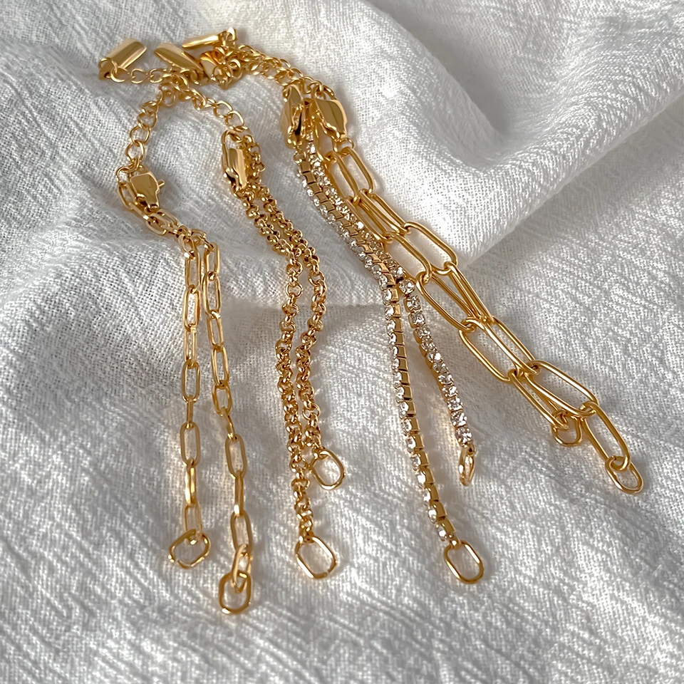 أساور eManco Rolo Charm DIY من الفولاذ المقاوم للصدأ مشبك ورق قابل للتعديل إكسسوارات سوار مصنع مجوهرات نسائي مصنوع يدويًا #3