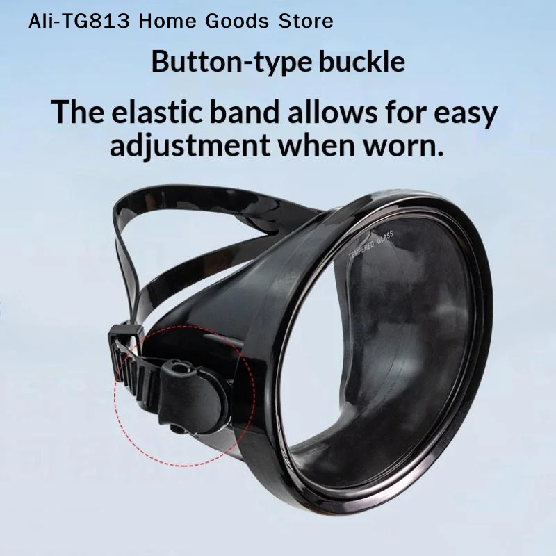 [TG813]Oval Diving Mask Spearfishing Mask Classic Retro-Style Panoramic Wide View Goggles Tempered Glass Lens For Adults