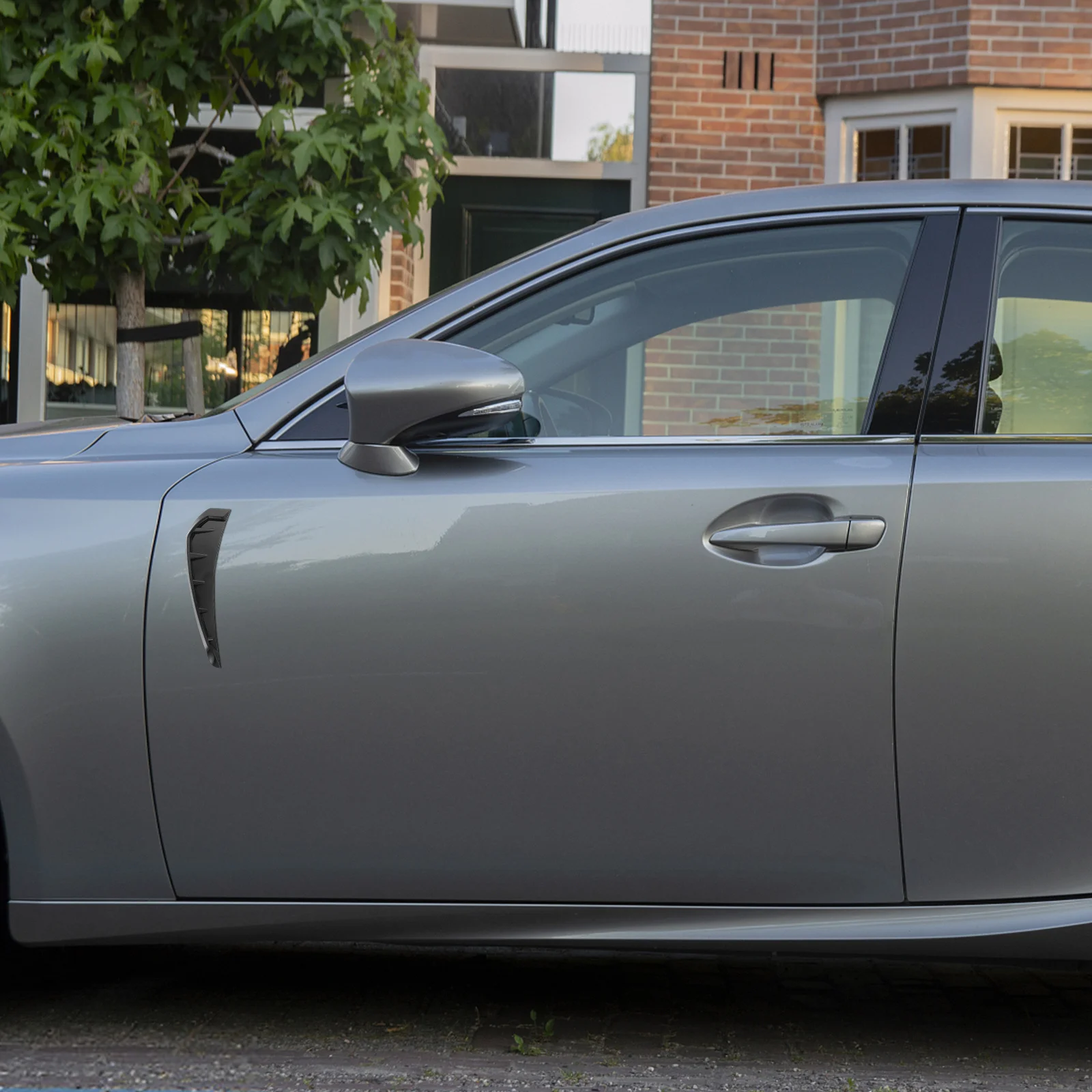 ملصقات فتحة تهوية غطاء السيارة باللون الأسود غير اللامع لتدفق الهواء الجانبي للسيارات لتعديل غطاء محرك السيارة والديكور الخارجي #2