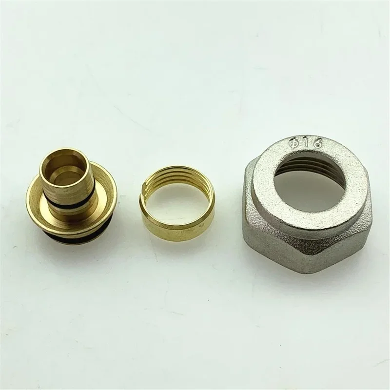 4set Floor Heating 16/12mm Joints Floor Heating Sub-catchment Geothermal Water Manifold Joint Brass Joint Fittings