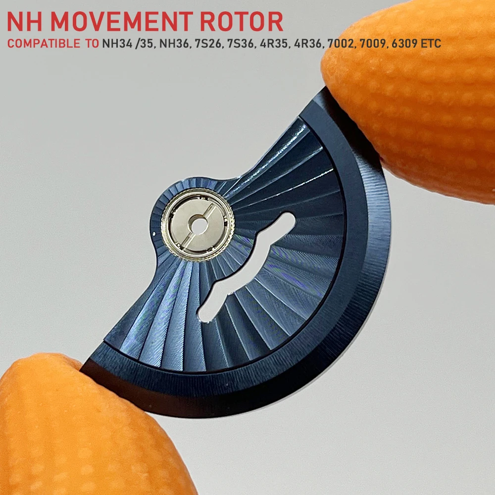 Mod NH Movement Rotor Compatible with NH34 NH35 NH36 NH38 NH39 Customized Blue Oscillating Weight Hammers Gold/Silver/Black/Rose