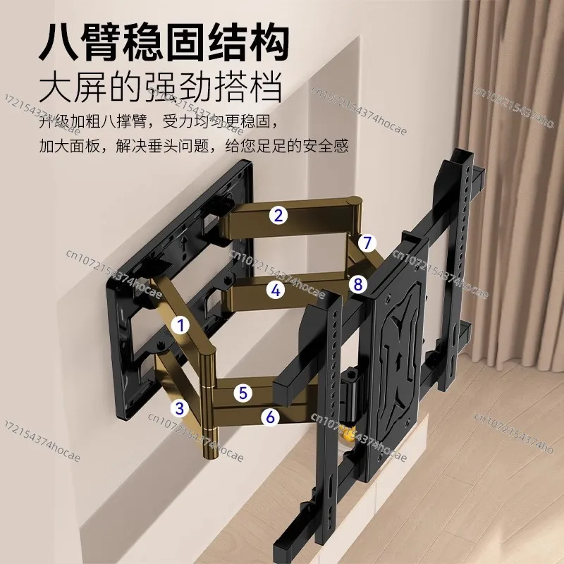 TV hanger telescopic rotating wall-mounted display bracket is suitable for general TV hanger
