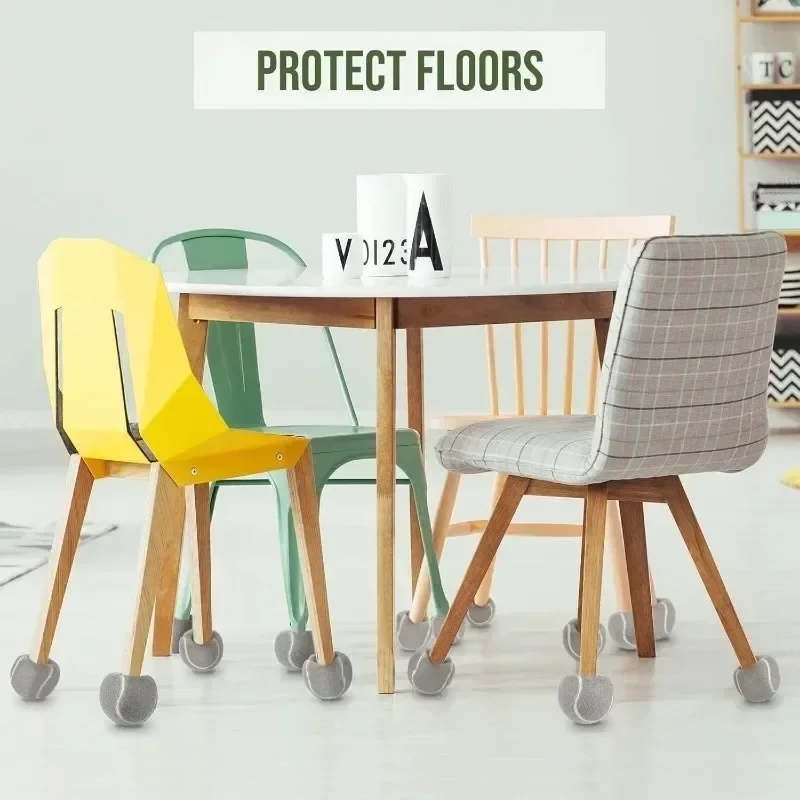 16/1PCS Chair Leg Floor Protectors Tennis Balls Shape Furniture Leg Covers Floor Protection Nonslip Stool Leg Cap for Sofa Table