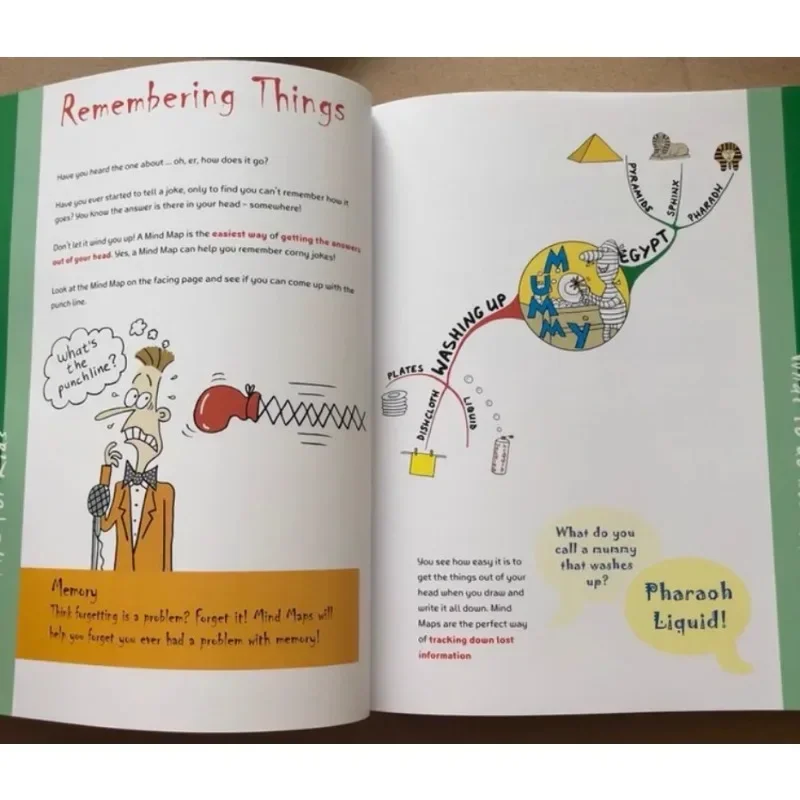 3 livres Tony Buzan: cartes mentales pour enfants, livres d'images d'histoire anglaise pour enfants, apprendre l'anglais, livres de lecture