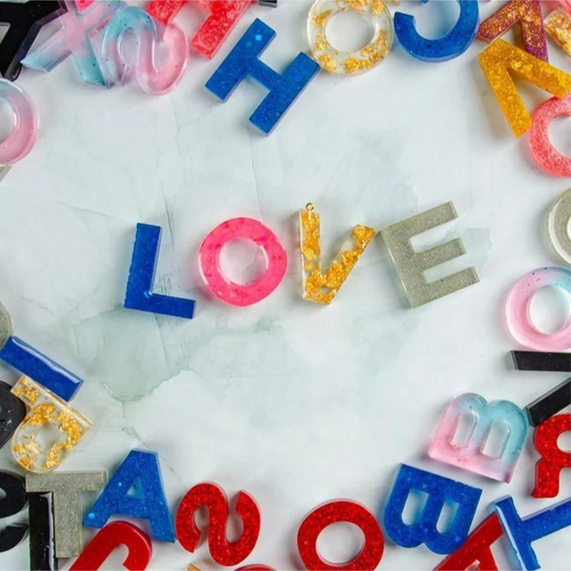 Large Silicone Keychain Tree Mold with Holes for Letters and Numbers Jewelry Pendants Gifts Rectangular Design Crafts Casting