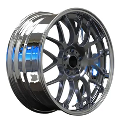 for Custom BBS rs gt replica 2 piece passenger car forged wheels chrome concave wheels for Porsche and BMW