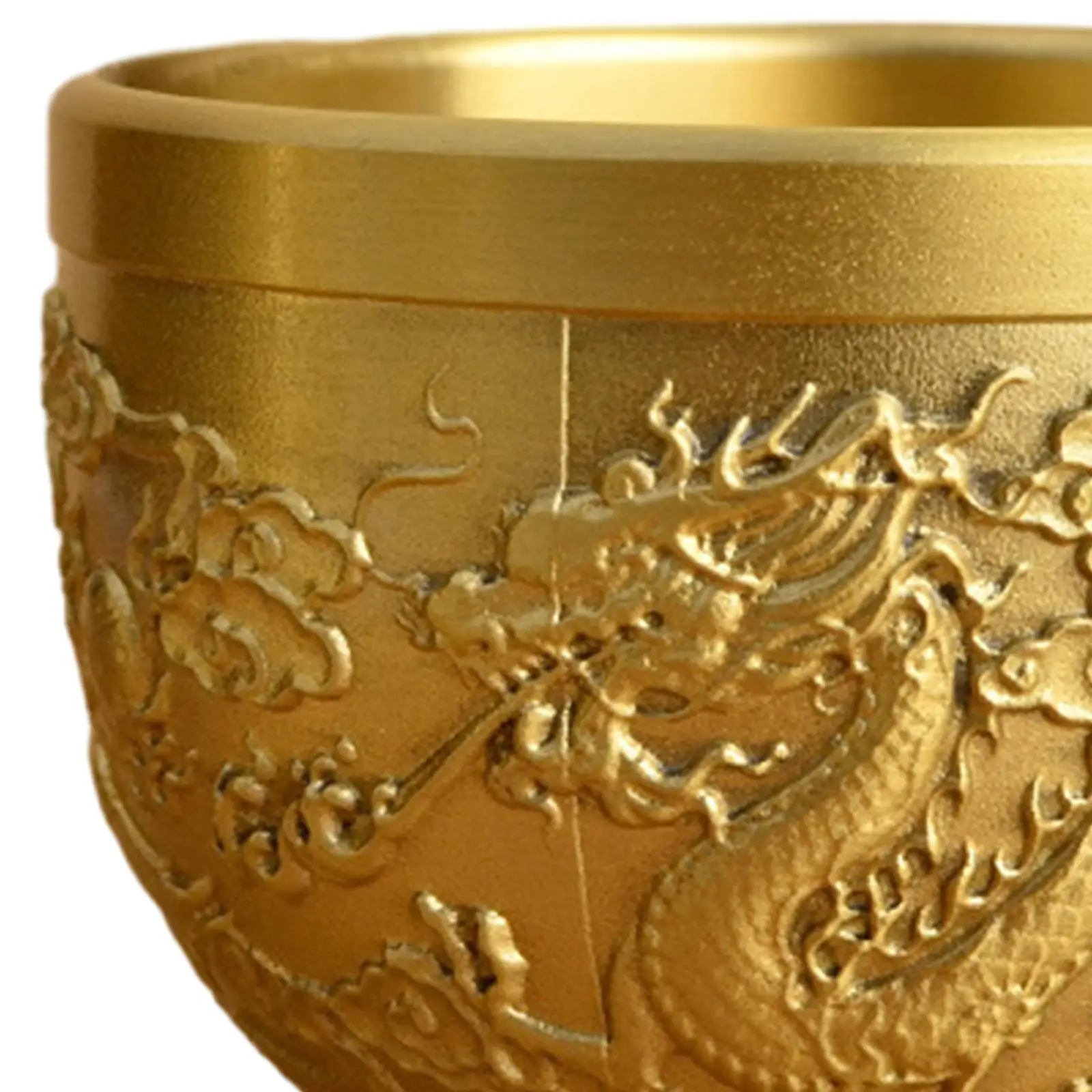 Brass Feng Shui Bowl Drinking Cup Ornament Collection Retro Style Drinkware Luck Cornucopia Tea Cup for Tabletop Bedroom Home