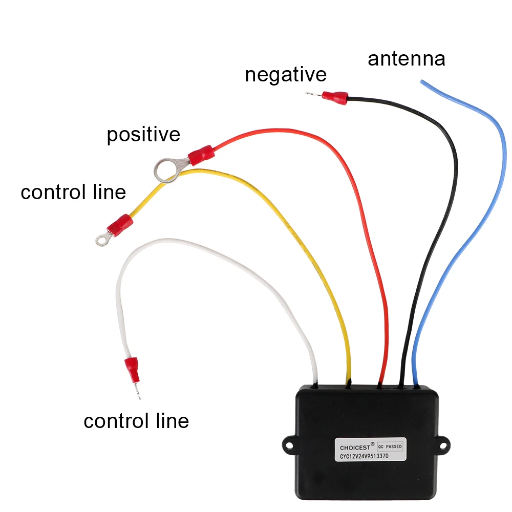 Universal Wireless Remote Control Recovery Kit 72W for Jeep Off-road ATV Trailer Electric Winch Switch Controller 2.4G 12V 24V