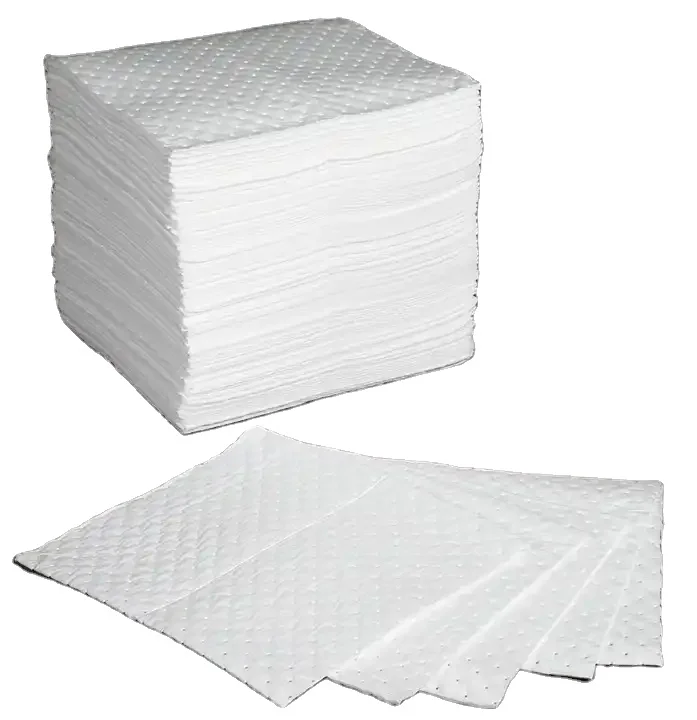 Fornitura in fabbrica Cuscinetto assorbente bianco leggero Prodotto ecologico per l'assorbimento di fuoriuscite solo olio