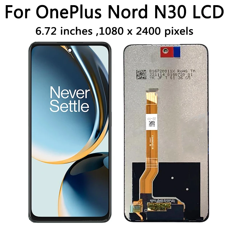 6.72 "oryginalny dla OnePlus Nord N30 5G wyświetlacz LCD ekran Digitizer Panel dotykowy dla jednego Plus Nord N30 wymiana ekranu