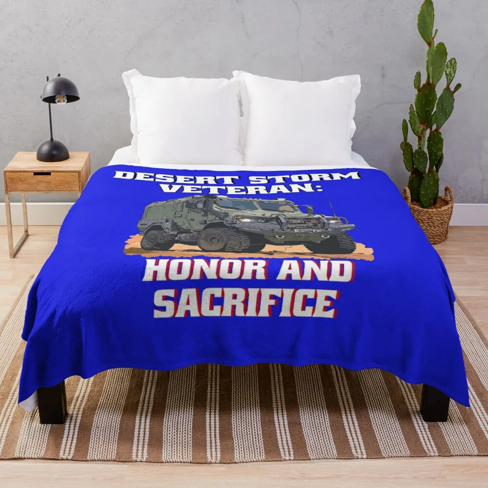 Veteran Operation Desert Storm Veteran: Honor and Sacrifice Throw Blanket blankets ands Sofas Blankets