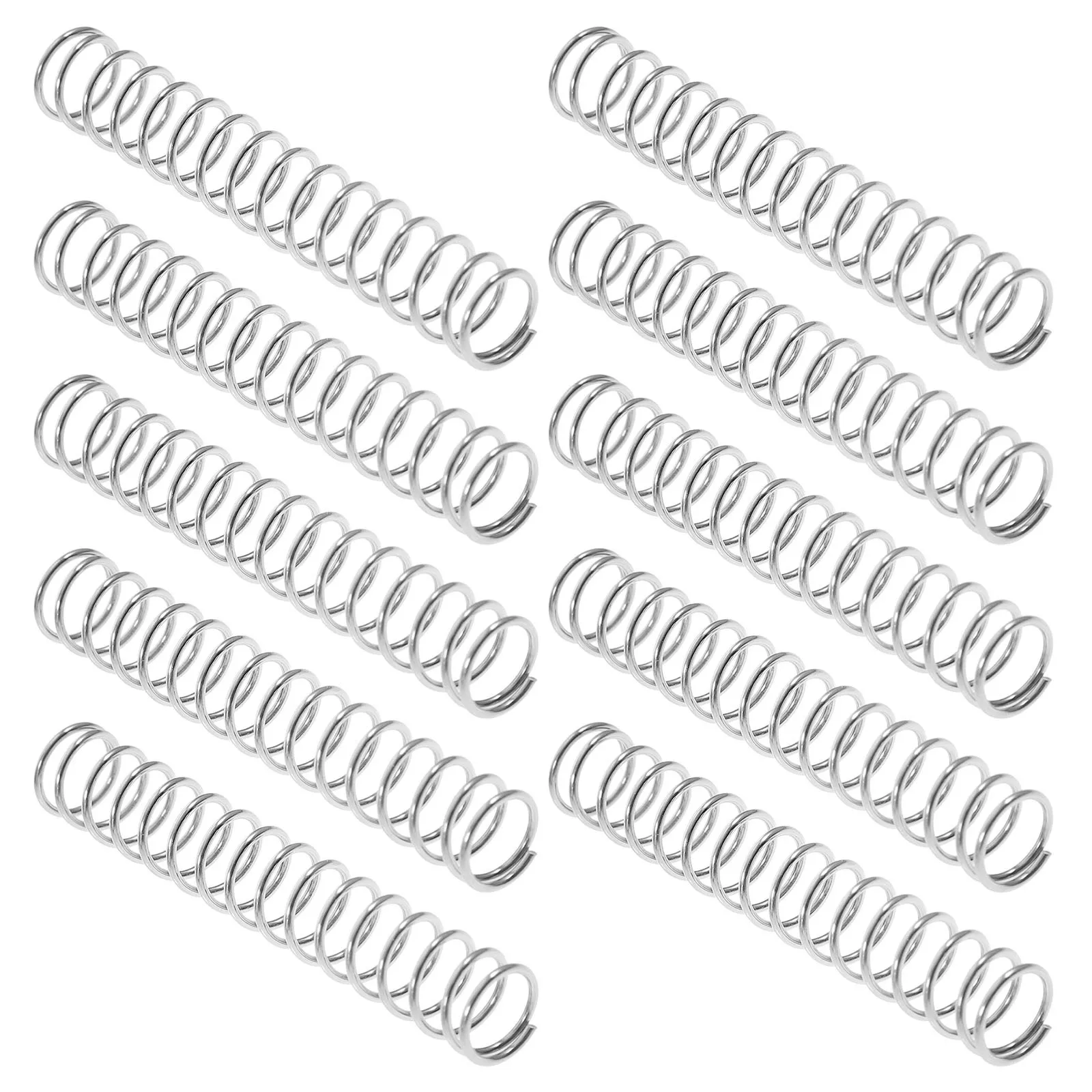 

10pcs Compression Spring 0.8Mm Stainless Steel Squared Ends High Anti-Corrosion Mechanical Springs For Diy Home