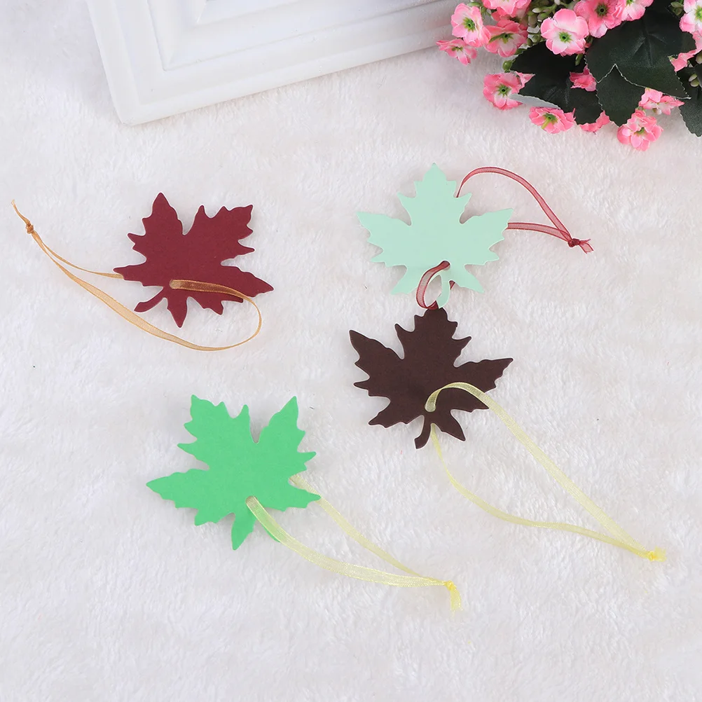 240Pcs Craft Maple Leaf Tags Premium Kraft Paper Name Labels for Home Baking Decorations Student Word Cards Greeting
