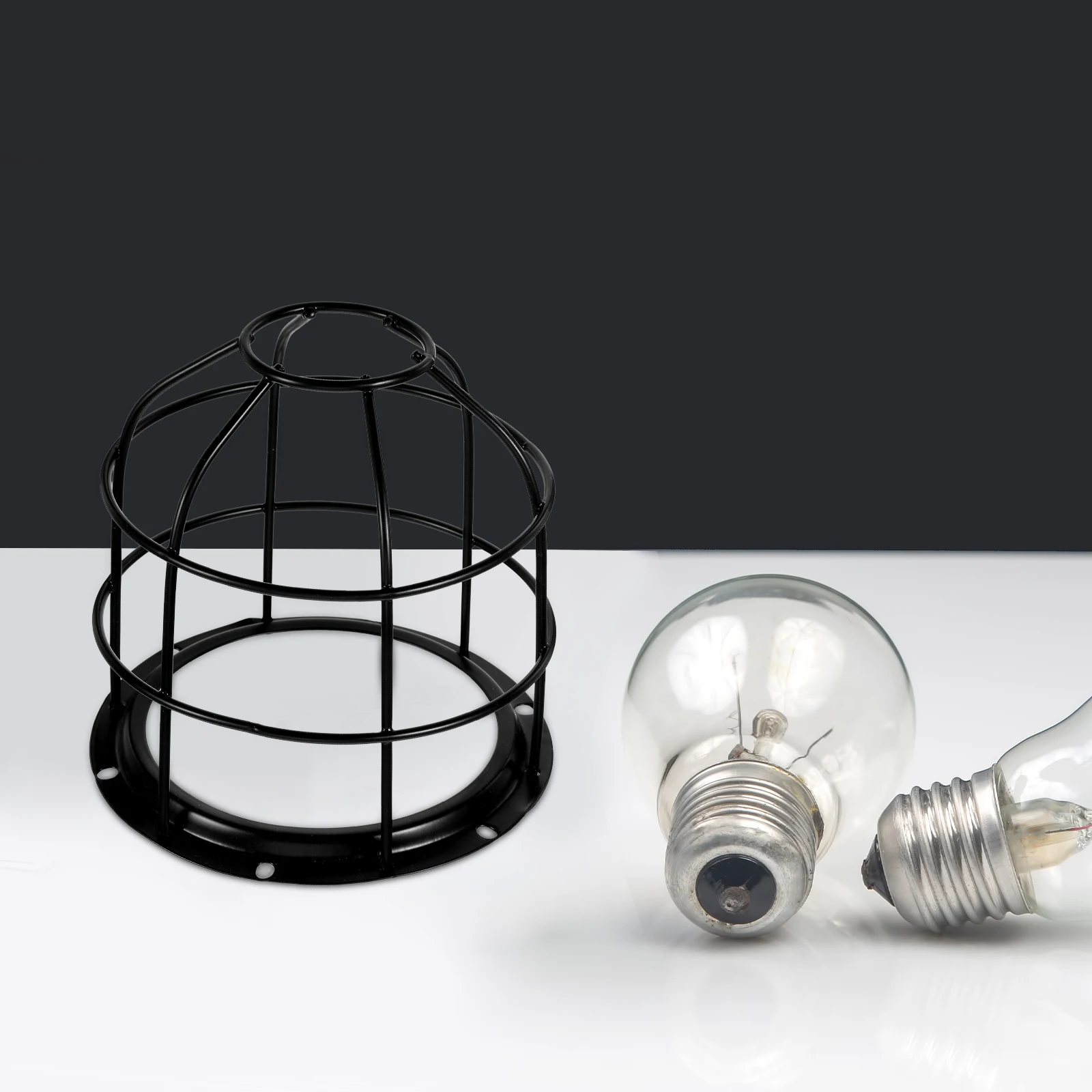 

Explosion-proof Lampshade Anti-collision Signal Iron Wire Black Industrial Cage