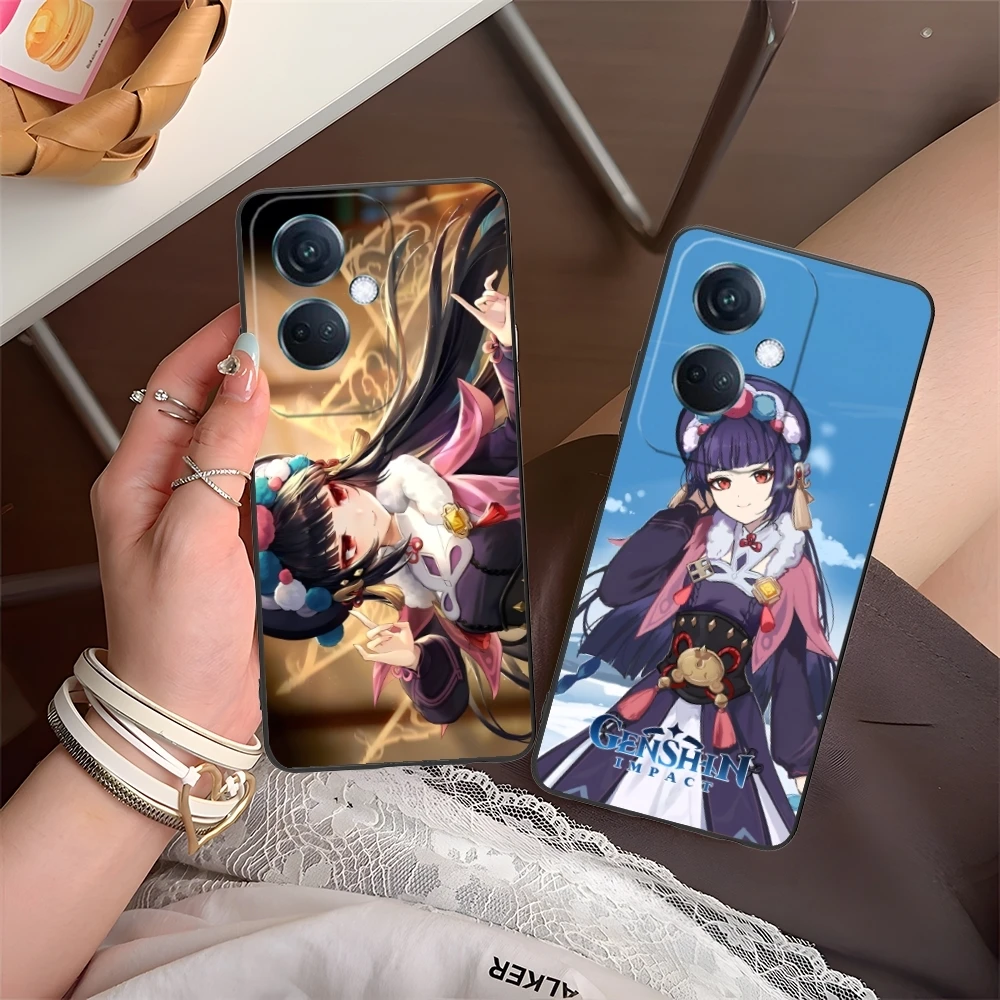 Genshin Impact YunJin Mobile Phone Case for OPPO Find X5 X3 X2 A93 Reno 8 7 Pro A74 A72 A53 Black Soft Phone Cover Shell