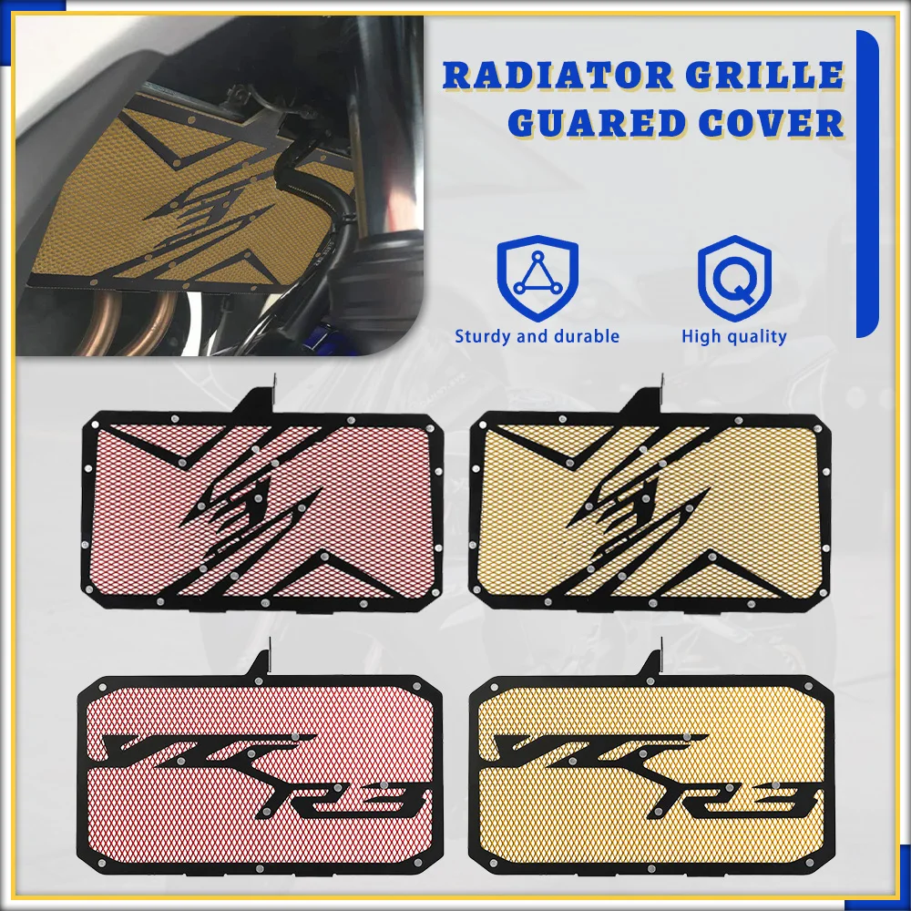 

YZF-R3 Motorcycle Accessories Radiator Grille Guard Cover Protector For Yamaha YZFR3 YZF R3 2015 - 2024 2023 2022 2021 2020 2019
