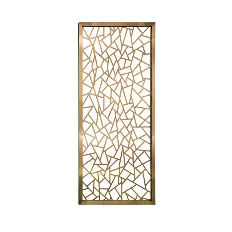 Mellow Free Design Laser Cut Partition Metal Screen Restaurant Wall Panel Stainless Steel Screen Marble Screen