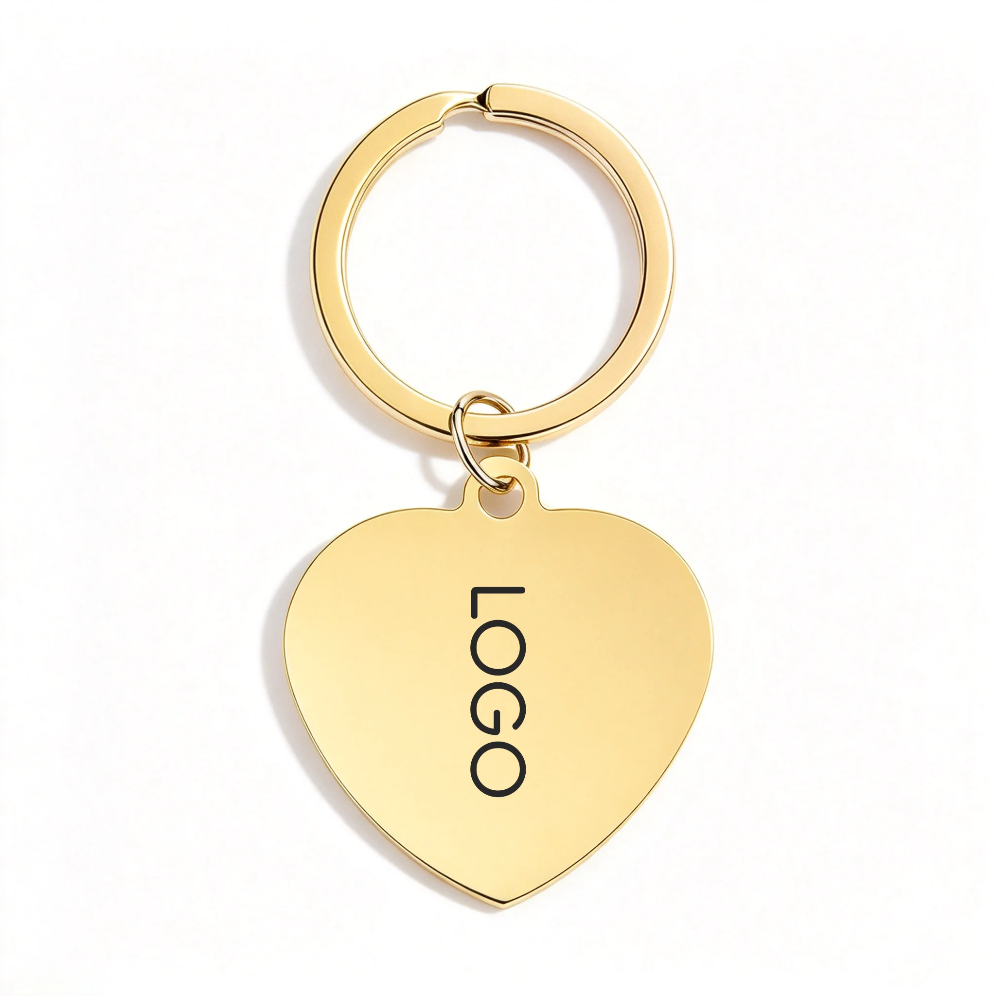 20pcs Customized Laser Engrave LOGO Stainless Steel Rectangle PendantKeychain DIY Make Carkey Souvenirs Pendant Accessories Gift