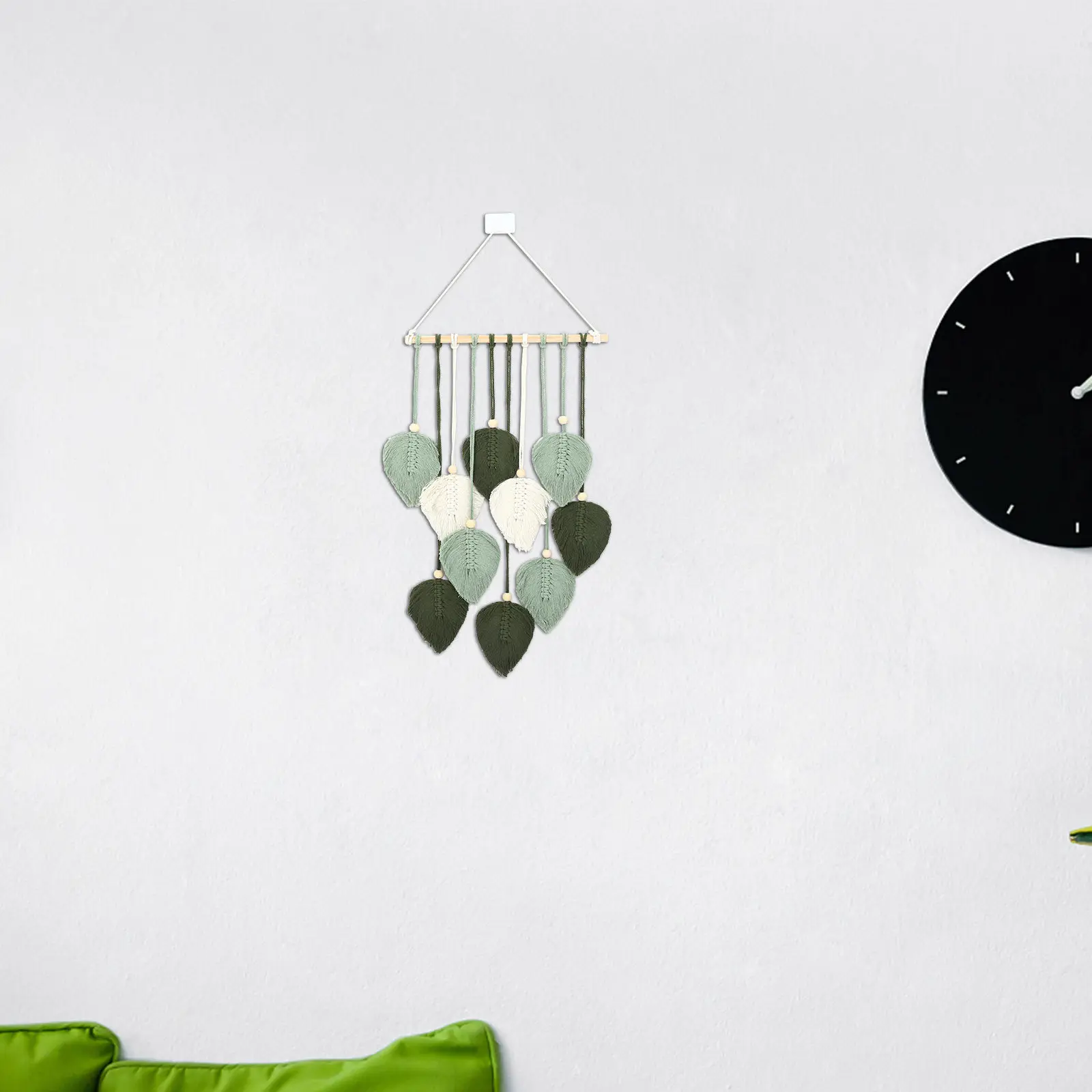 Boheemse wanddecoratie blad tapijt macramé geweven kunst voor thuis woonkamer slaapkamer kinderkamer handgemaakte decoratie interieur