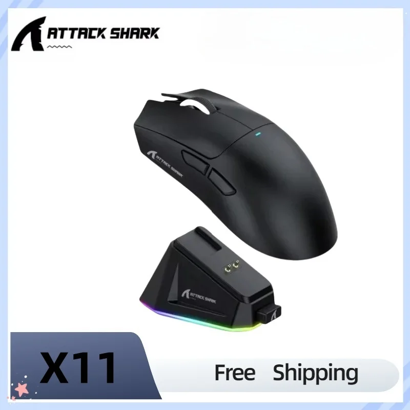 

X11 Attack Shark Wireless Bluetooth Triple Mode Mouse Touch Screen Magnetic Charging Dock Ultra Light Macro Gaming Mouse