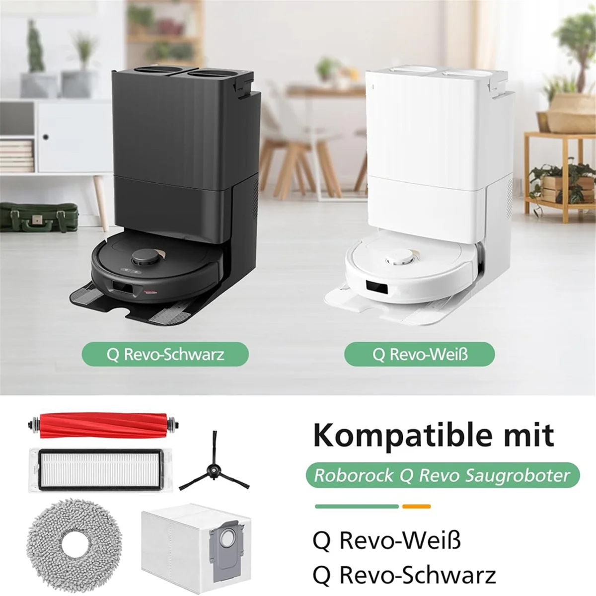 Q Rbot Aspirador Peças De Reposição, Escova De Rolo, Filtros HEPA, Acessórios, Compatível