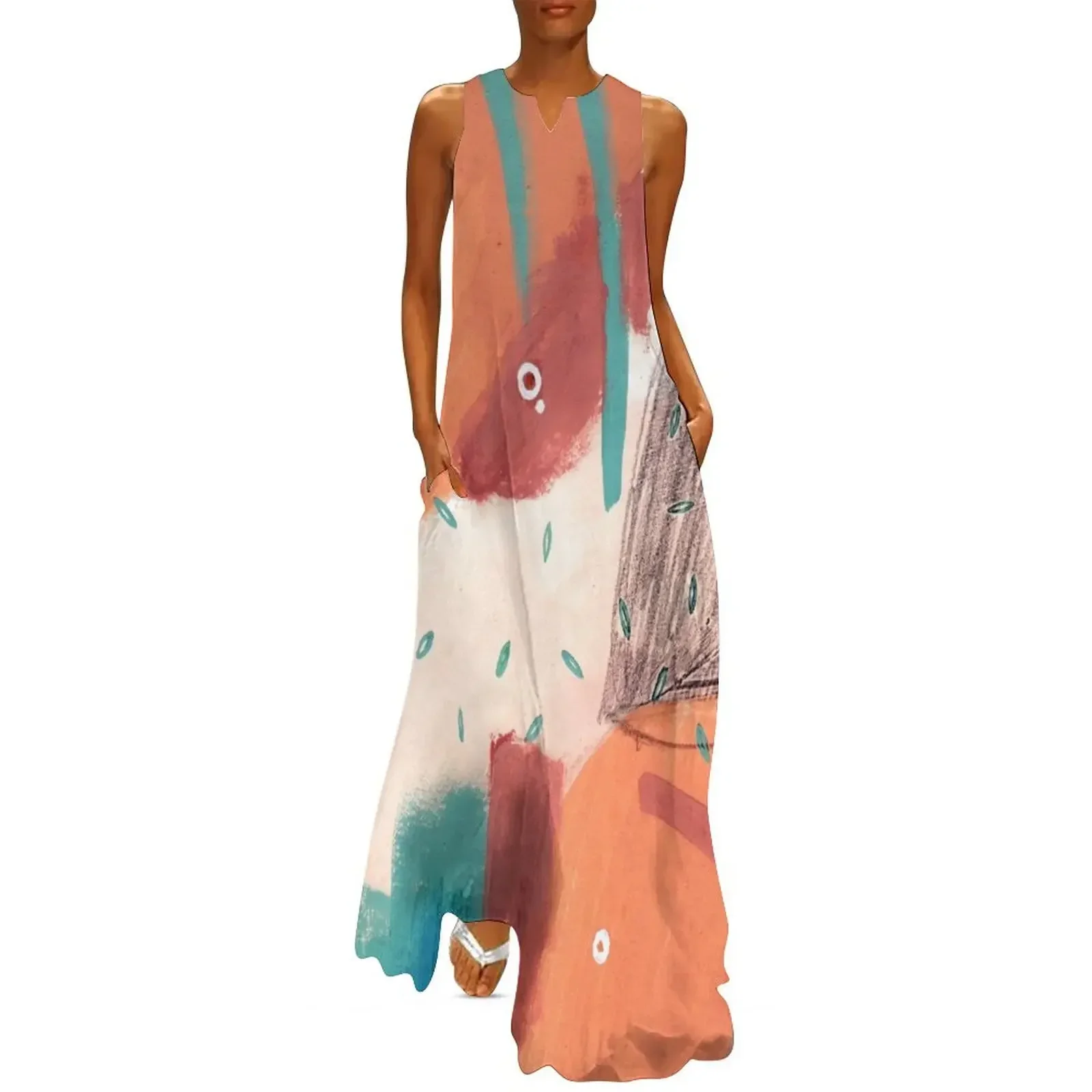 

Peachy Abstraction No.3 Long Dress women's evening dresses 2025 prom clothes womens clothing dresses women summer 2025 Dress