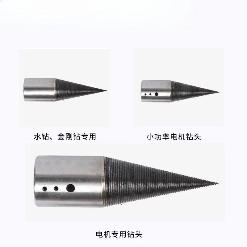 

Мощный моторный дровокол для колки древесины с насадкой-конусом и стразами