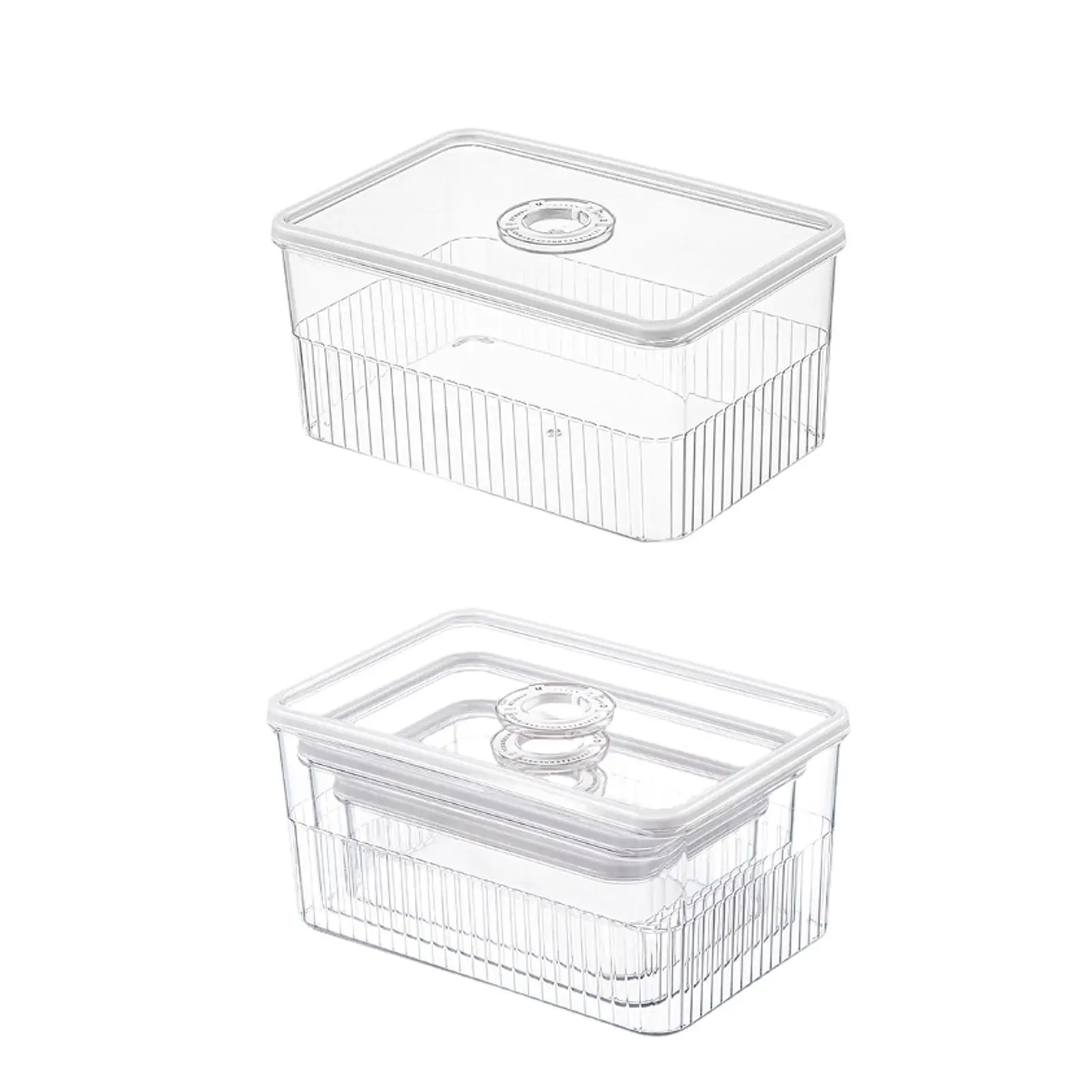 

Storage Container with Lid Stackable Food Storage Bin Refrigerator Storage Box