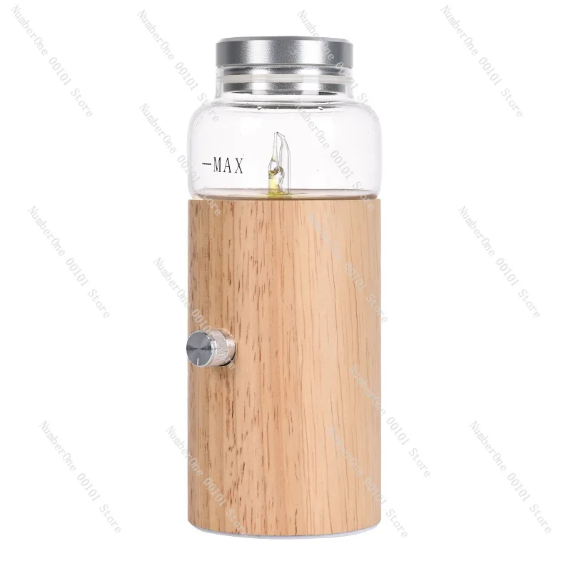 Water cup type essential oil atomizing diffuser, solid wood aromatherapy machine